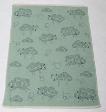 Load image into Gallery viewer, David Fussenegger Mint Eco Counting Sheep Bassinet Blanket