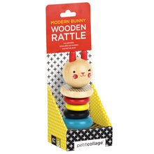 Load image into Gallery viewer, Petit Collage Modern Bunny Rattle