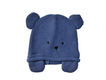 Load image into Gallery viewer, Navy Teddy Knitted Hat - Newborn