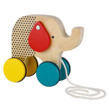 Load image into Gallery viewer, Petit Collage Pull-Along Elephant
