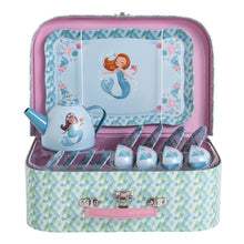Load image into Gallery viewer, Tiger Tribe Vintage Tin Tea Set - Mermaid