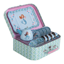 Load image into Gallery viewer, Tiger Tribe Vintage Tin Tea Set - Mermaid