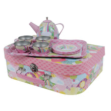 Load image into Gallery viewer, Tiger Tribe Vintage Tin Tea Set - Rainbow Hills
