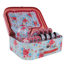 Load image into Gallery viewer, Tiger Tribe Vintage Tin Tea Set - Rose Garden