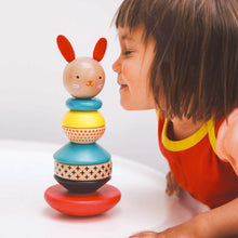 Load image into Gallery viewer, Petit Collage Wooden Stacking Rabbit