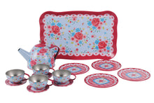 Load image into Gallery viewer, Tiger Tribe Vintage Tin Tea Set - Rose Garden